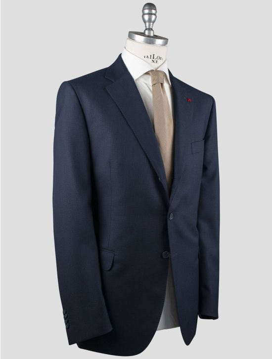 Isaia Isaia Blue Wool Blazer Blue 001