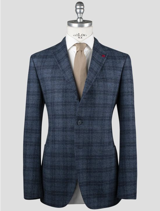 Isaia Isaia Blue Wool Cashmere Silk Blazer Blue 000