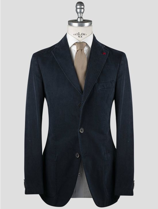 Isaia Isaia Blue Cotton Blazer Blue 000