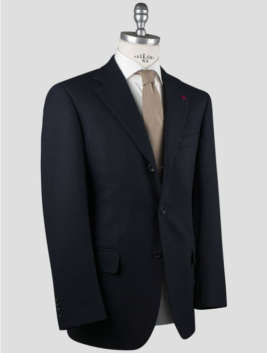 Isaia Isaia Blue Virgin Wool Cashmere Blazer Blue 001