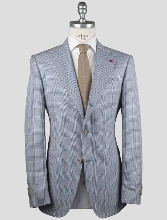 Isaia Isaia Light Blue Linen Cotton Blazer Light Blue 000