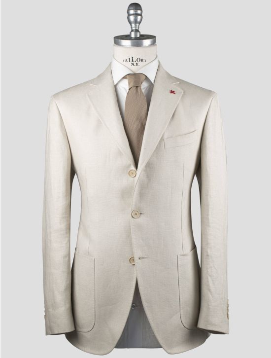 Isaia Isaia Beige Linen Blazer Beige 000