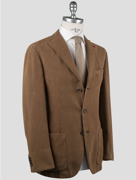 Isaia Isaia Brown Cotton Blazer Brown 001