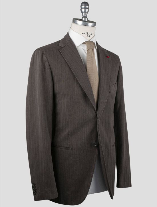 Isaia Isaia Brown Cotton Wool Blazer Brown 001