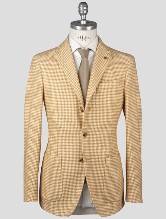 Isaia Isaia Cotton Wool Pa Blazer Yellow 000