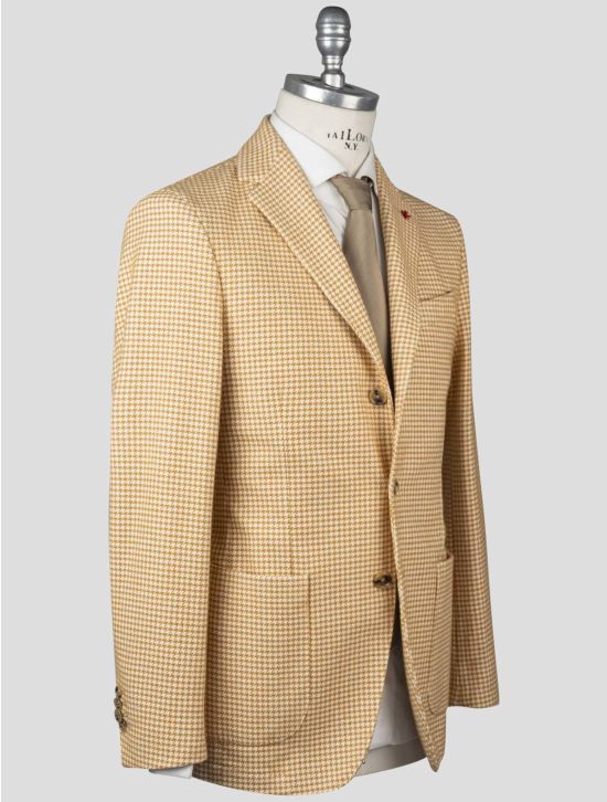 Isaia Isaia Cotton Wool Pa Blazer Yellow 001