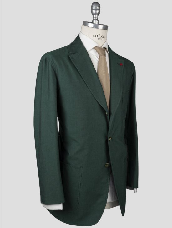 Isaia Isaia Green Linen Blazer Green 001