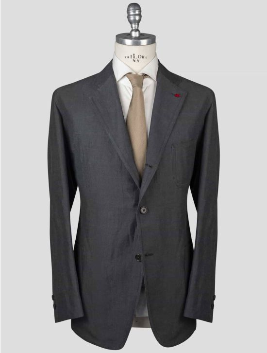 Isaia Isaia Gray Cotton Linen Blazer Gray 000