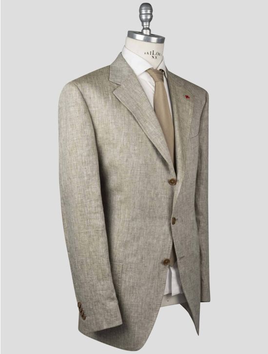 Isaia Isaia Beige Linen Blazer Beige 001