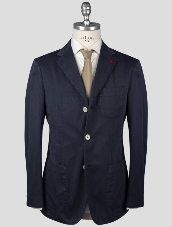 Isaia Isaia Blue Cotton Blazer Blue 000