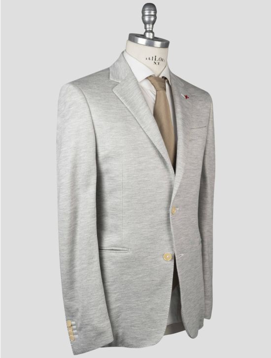 Isaia Isaia Gray Cotton Viscose Blazer Gray 001