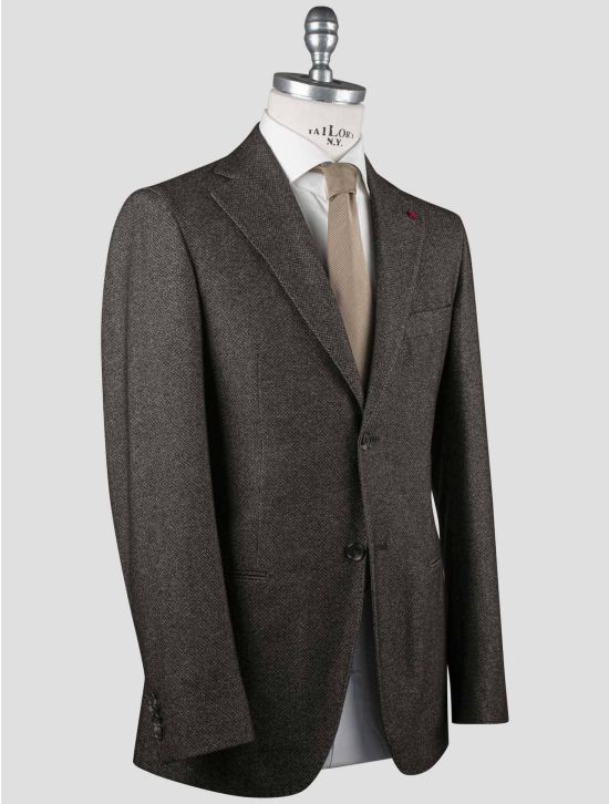 Isaia Isaia Brown Wool Cotton Blazer Brown 001