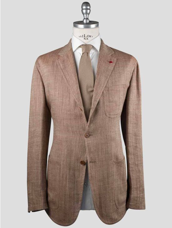 Isaia Isaia Brown Linen Blazer Brown 000