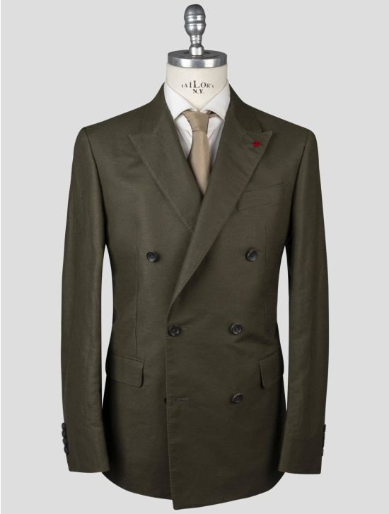 Isaia Isaia Green Cotton Blazer Green 000