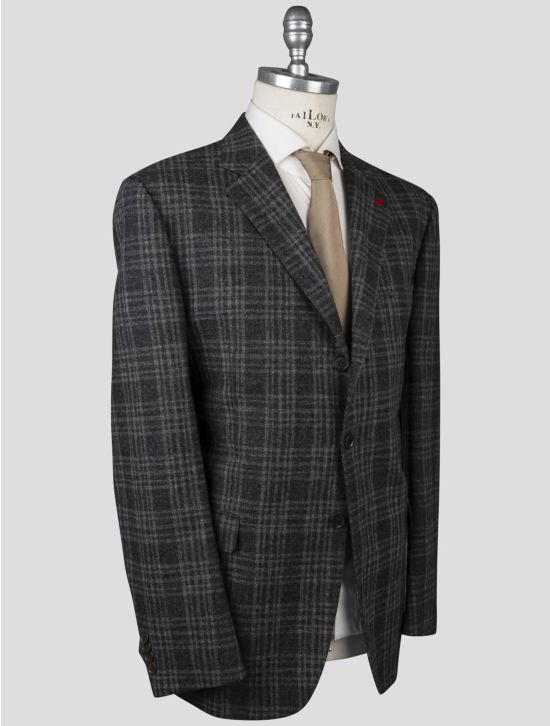 Isaia Isaia Gray Wool Cashmere Blazer Gray 001