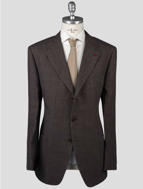 Isaia Isaia Brown Linen Blazer Brown 000