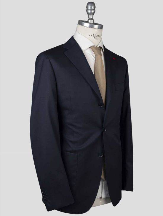 Isaia Isaia Blue Wool 120's Blazer Blue 001