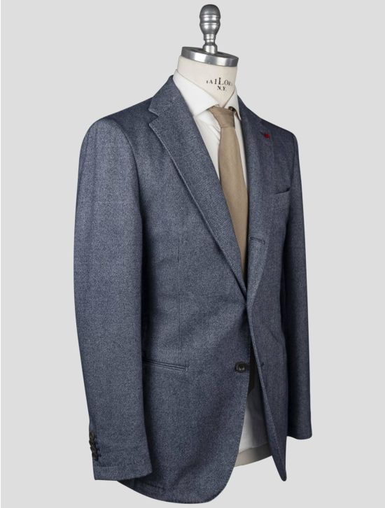 Isaia Isaia Blue Wool Blazer Blue 001