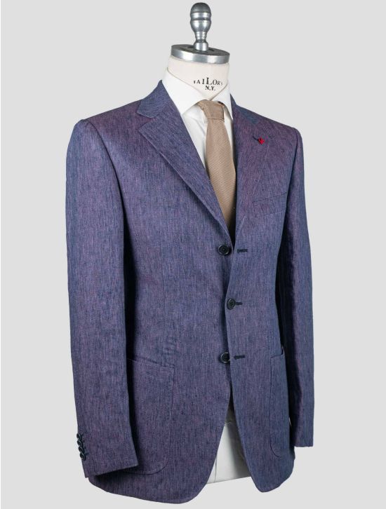 Isaia Isaia Purple Linen Blazer Purple 001