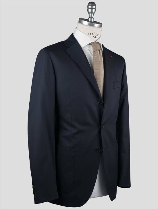 Isaia Isaia Blue Wool 120's Blazer Blue 001