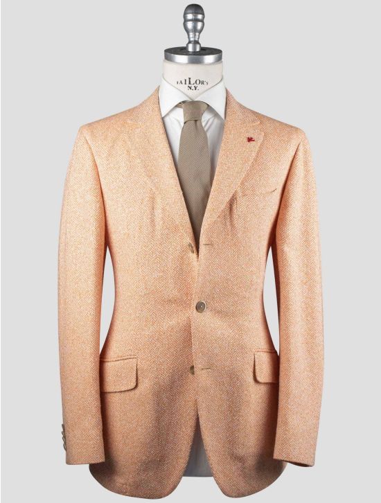 Isaia Isaia Orange Silk Blazer Orange 000