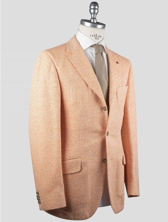 Isaia Isaia Orange Silk Blazer Orange 001