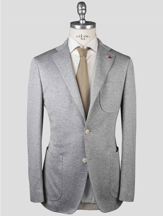 Isaia Isaia Gray Linen Cotton Blazer Gray 000