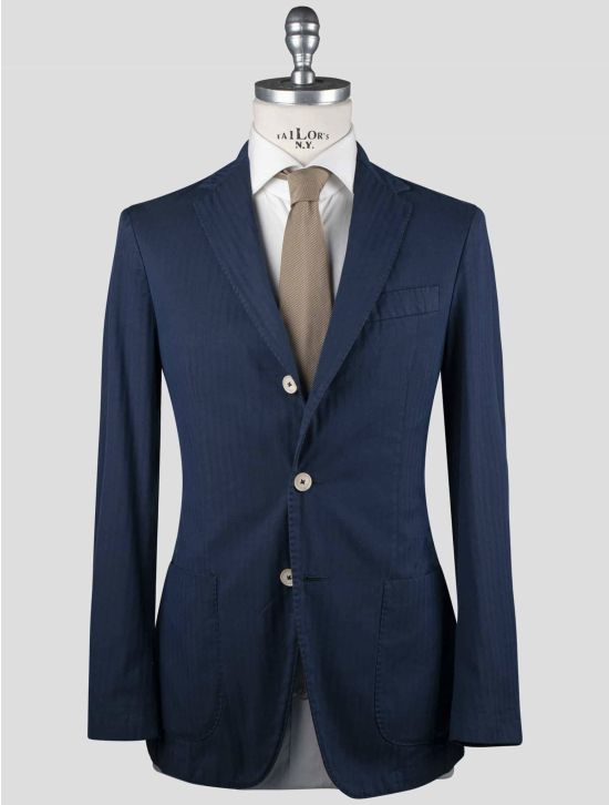 Isaia Isaia Blue Wool Nylon Blazer Blue 000