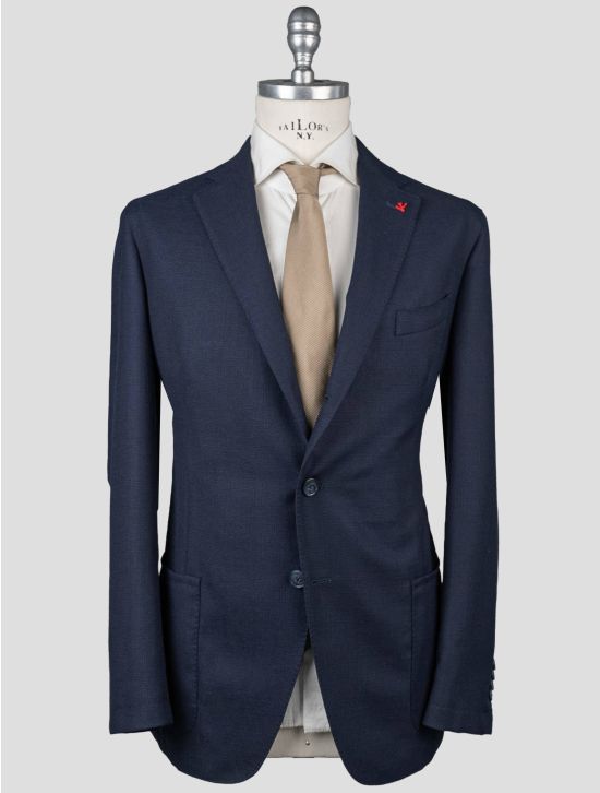 Isaia Isaia Dark Blue Wool Blazer Dark Blue 000