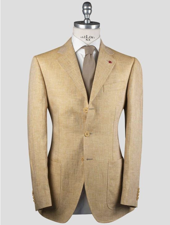 Isaia Isaia Light Brown Linen Blazer Light Brown 000