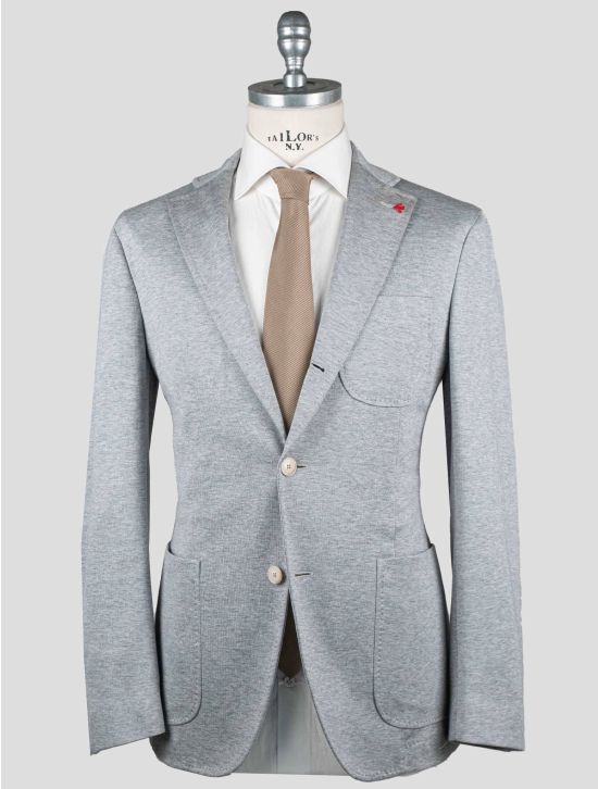 Isaia Isaia Gray Linen Cotton Blazer Gray 000