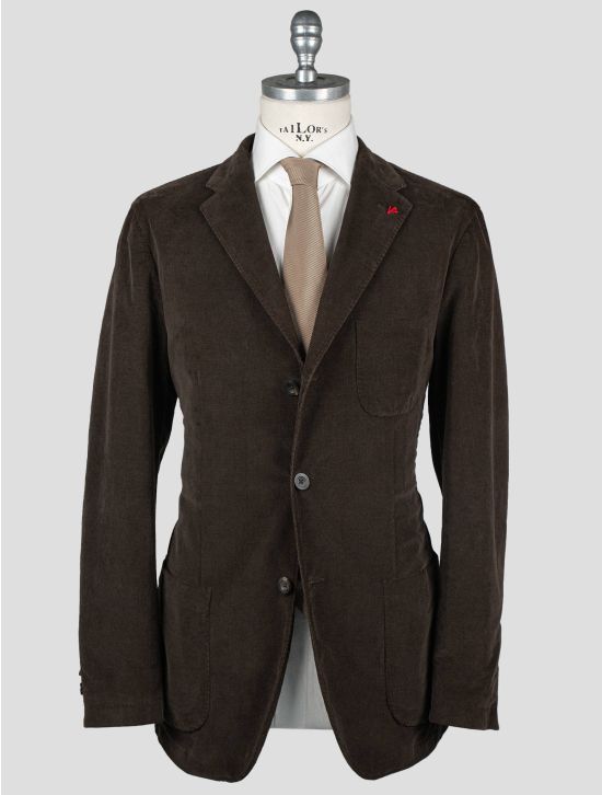 Isaia Isaia Brown Cotton Ea Blazer Brown 000