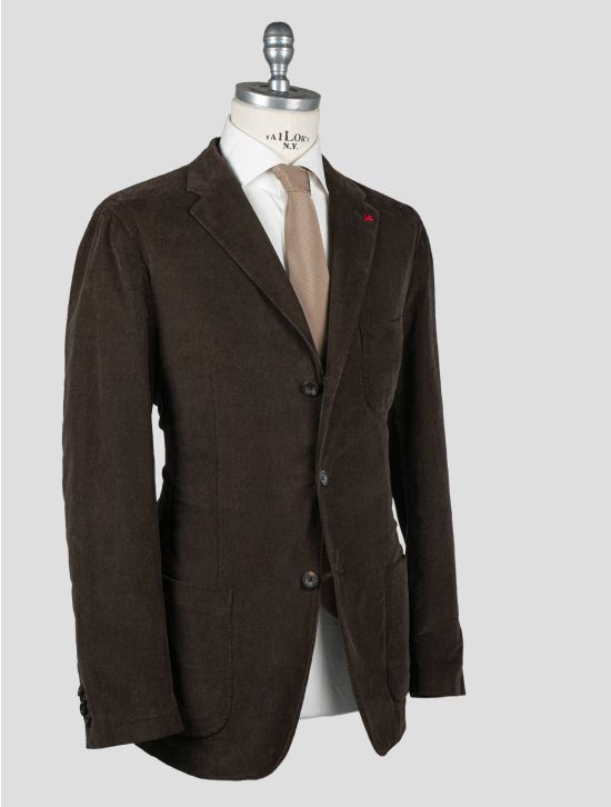 Isaia Isaia Brown Cotton Ea Blazer Brown 001