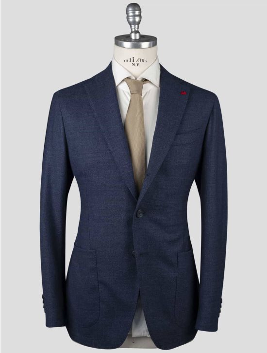 Isaia Isaia Blue Virgin Wool Blazer Blue 000