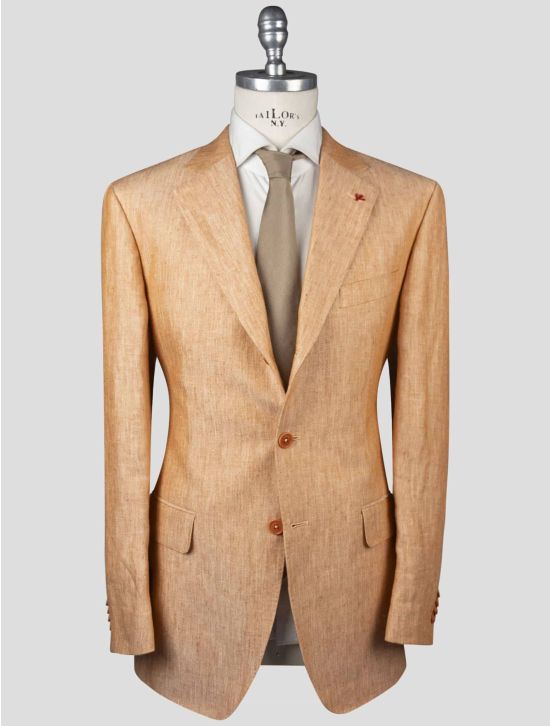 Isaia Isaia Orange Hemp Linen Blazer Orange 000