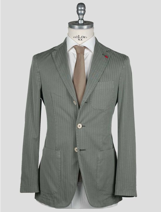 Isaia Isaia Green Wool Nylon Blazer Green 000