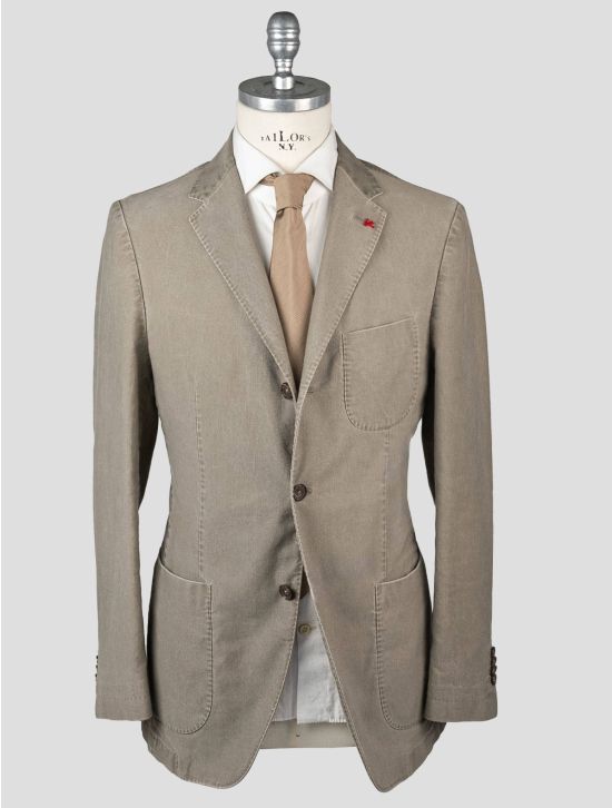 Isaia Isaia Beige Cotton Linen Blazer Beige 000