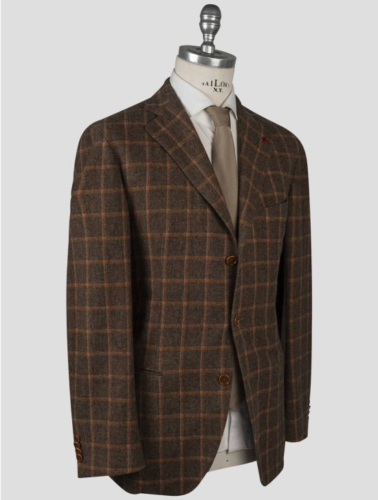 Isaia Isaia Brown Wool Blazer Brown 001