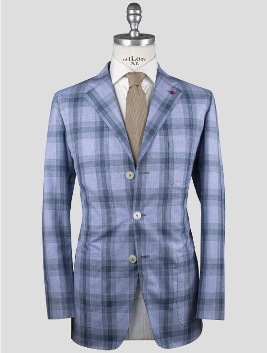 Isaia Isaia Blue Wool 120's Blazer Blue 000