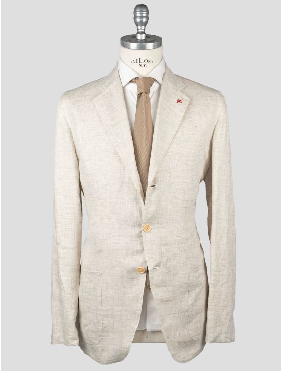 Isaia Isaia Beige Linen Blazer Beige 000