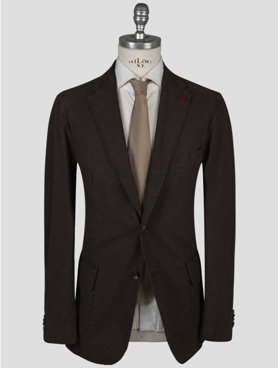 Isaia Isaia Brown Cotton Wool Ea Blazer Brown 000