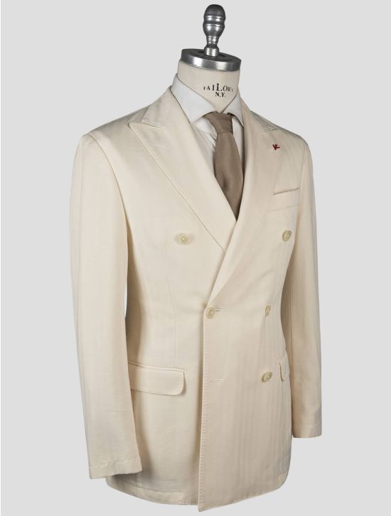 Isaia Isaia White Wool Cotton Blazer White 001