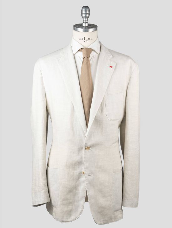 Isaia Isaia Beige Linen Wool Silk Blazer Beige 000