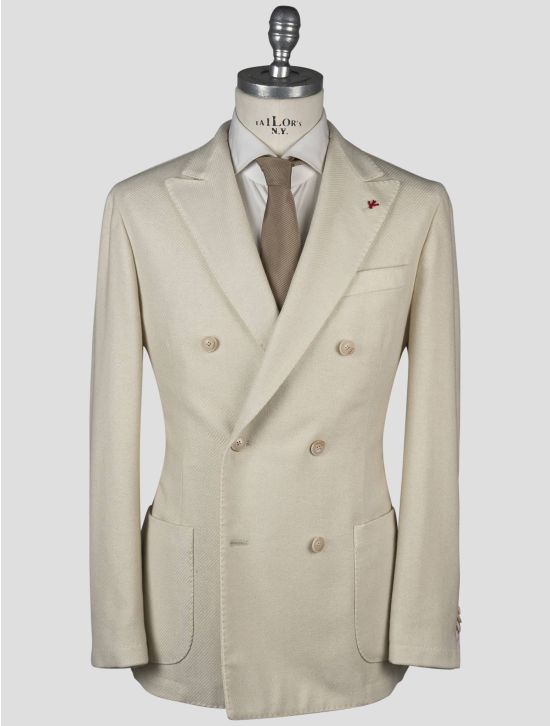 Isaia Isaia White Wool Pa Blazer White 000