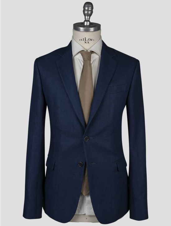 Isaia Isaia Blue Linen Blazer Blue 000