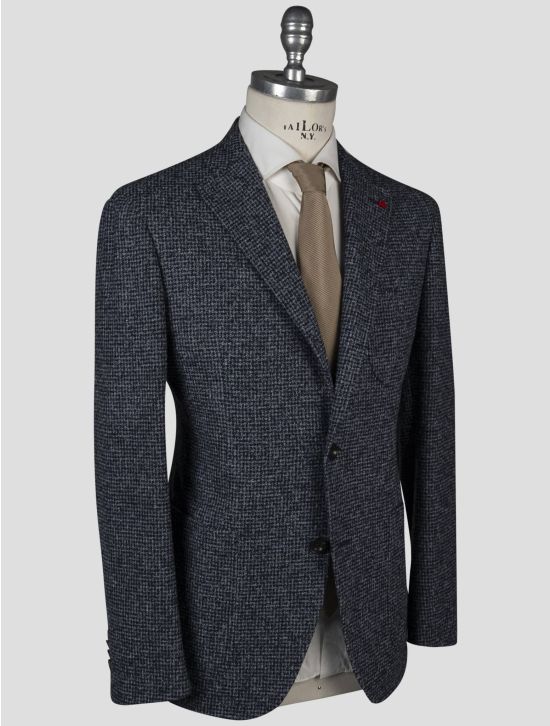 Isaia Isaia Blue Wool Blazer Blue 001