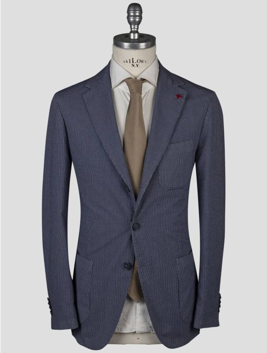 Isaia Isaia Blue Cotton Ea Blazer Blue 000