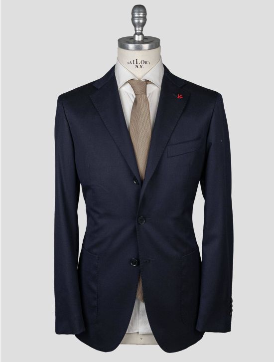 Isaia Isaia Blue Wool 120's Blazer Blue 000