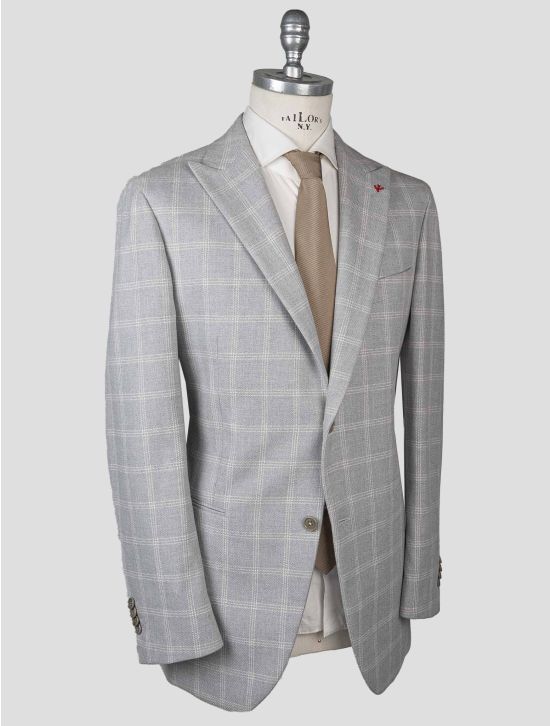 Isaia Isaia Gray Cotton Blazer Gray 001