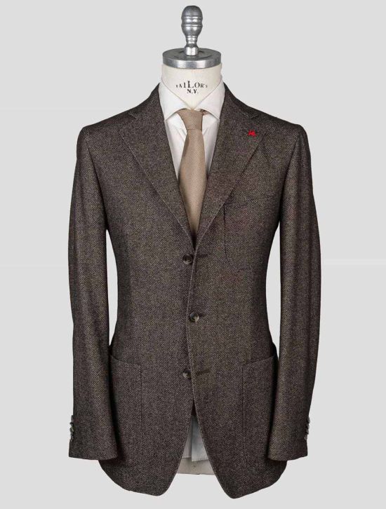 Isaia Isaia Brown Wool Cotton Blazer Brown 000